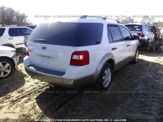 1FMZK01156GA13377 - 2006 FORD FREESTYLE SE WHITE photo 4