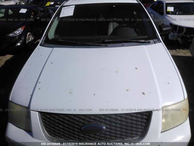 1FMZK01156GA13377 - 2006 FORD FREESTYLE SE WHITE photo 6