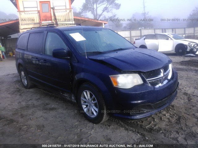 2C4RDGCG8ER122115 - 2014 DODGE GRAND CARAVAN SXT Navy photo 1