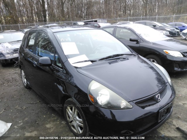 JHMGD38668S063213 - 2008 HONDA FIT SPORT BLACK photo 1