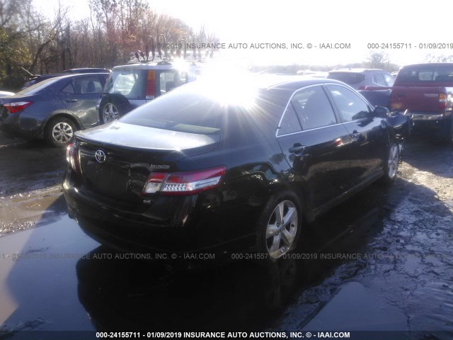 4T1BF3EK8BU205298 - 2011 TOYOTA CAMRY SE/LE/XLE BLACK photo 4