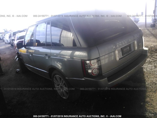 SALMF1D43CA381563 - 2012 LAND ROVER RANGE ROVER HSE LUXURY SILVER photo 3