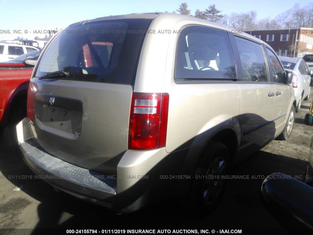 2D8HN44H18R726481 - 2008 DODGE GRAND CARAVAN SE GOLD photo 4