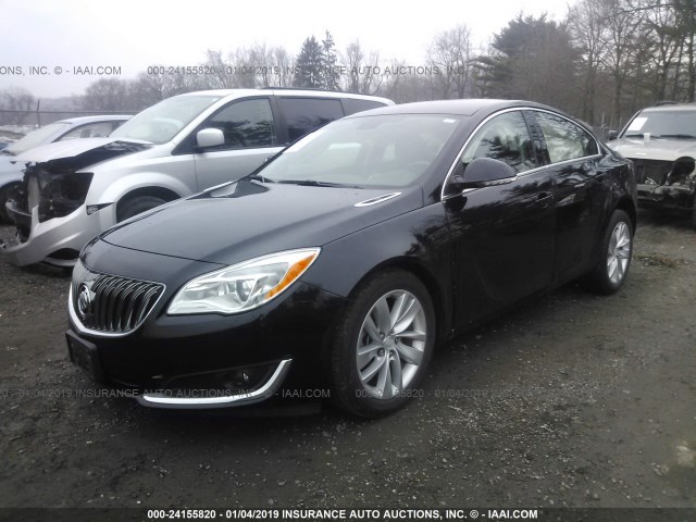 2G4GK5EX0F9174611 - 2015 BUICK REGAL BLACK photo 2