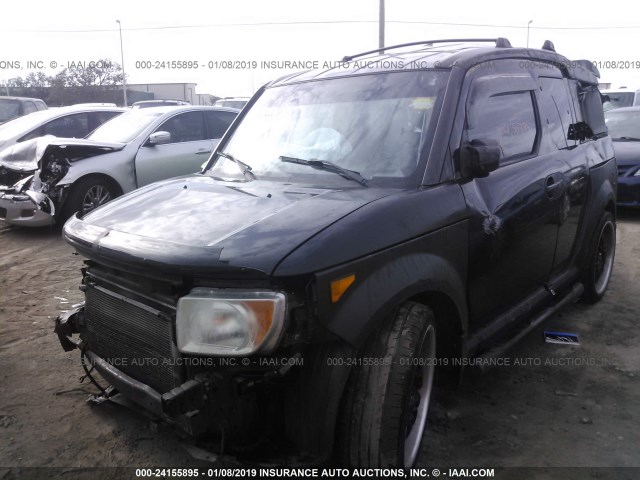 5J6YH27695L017672 - 2005 HONDA ELEMENT EX BLACK photo 2