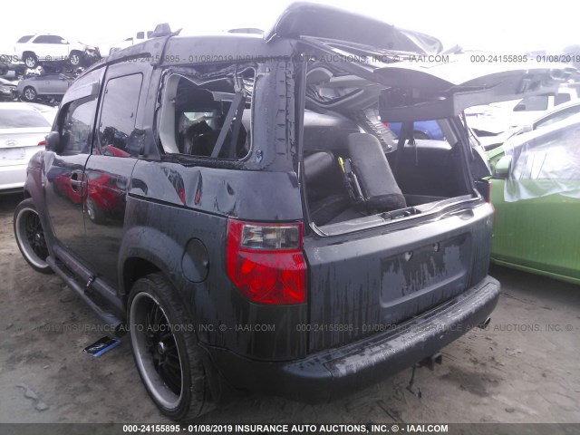 5J6YH27695L017672 - 2005 HONDA ELEMENT EX BLACK photo 3