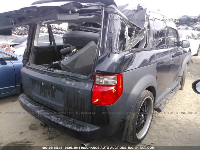 5J6YH27695L017672 - 2005 HONDA ELEMENT EX BLACK photo 4