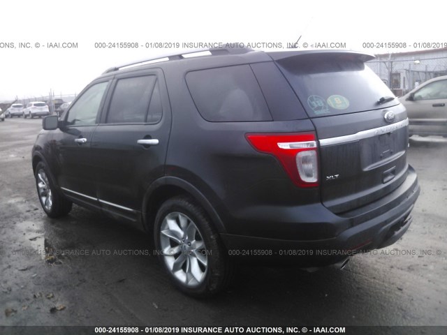1FMHK8D80CGA93041 - 2012 FORD EXPLORER XLT BLACK photo 3