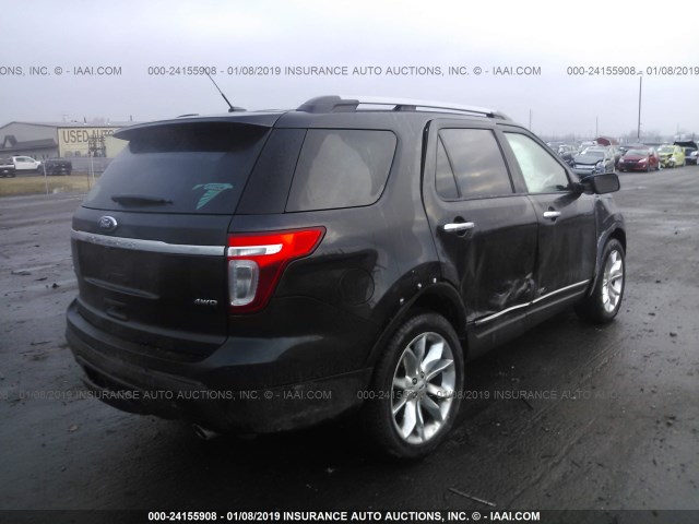 1FMHK8D80CGA93041 - 2012 FORD EXPLORER XLT BLACK photo 4