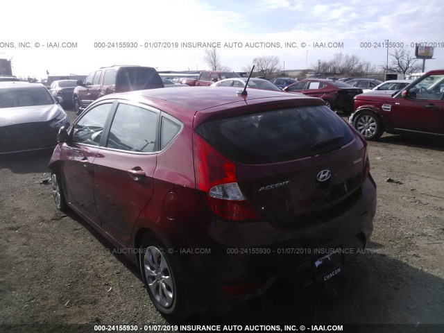 KMHCT5AE0GU255158 - 2016 HYUNDAI ACCENT SE RED photo 3