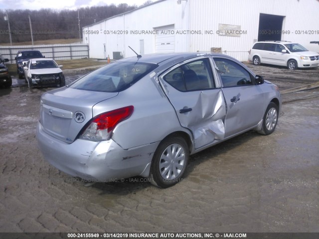 3N1CN7AP0EL840571 - 2014 NISSAN VERSA S/S PLUS/SV/SL SILVER photo 4