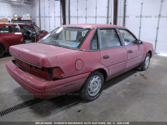 1FACP36X7NK225208 - 1992 FORD TEMPO GL RED photo 4