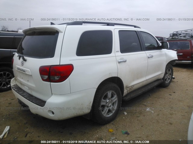 5TDZM5G19BS003065 - 2011 TOYOTA SEQUOIA SR5 WHITE photo 4