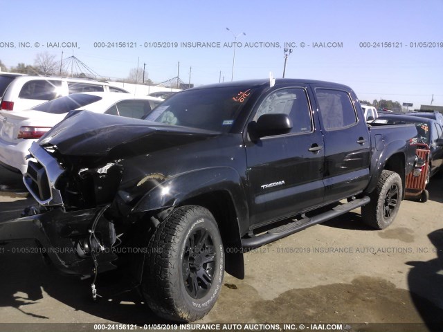 5TFJU4GN2FX078328 - 2015 TOYOTA TACOMA DOUBLE CAB PRERUNNER BLACK photo 2