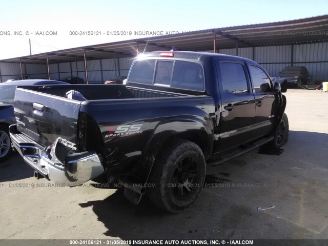 5TFJU4GN2FX078328 - 2015 TOYOTA TACOMA DOUBLE CAB PRERUNNER BLACK photo 4