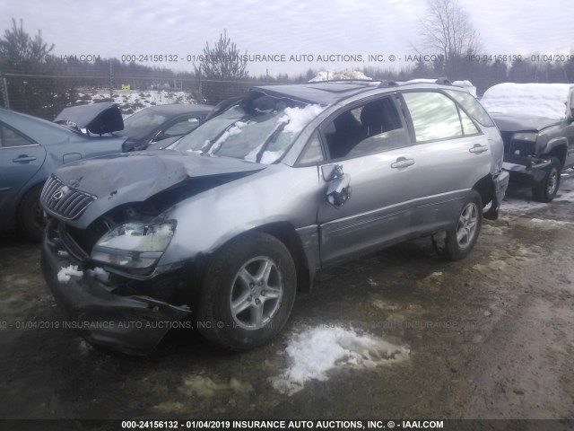 JTJHF10U020257279 - 2002 LEXUS RX 300 GRAY photo 2