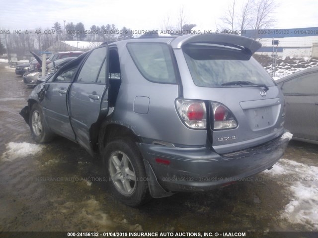 JTJHF10U020257279 - 2002 LEXUS RX 300 GRAY photo 3