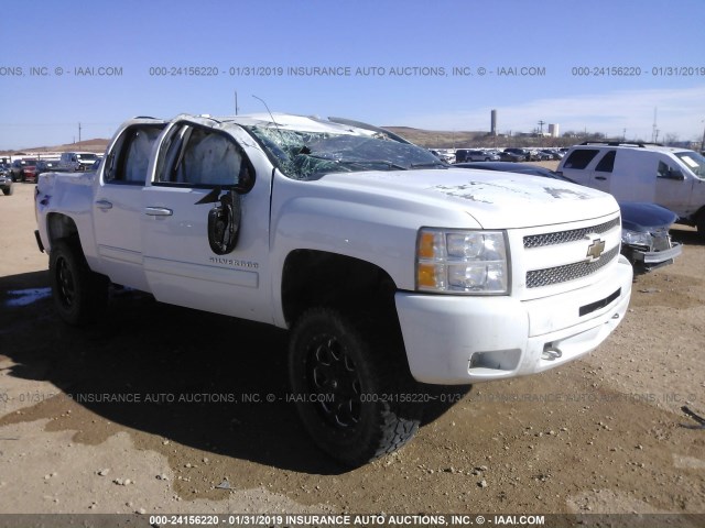 3GCPKSE36BG387546 - 2011 CHEVROLET SILVERADO K1500 LT WHITE photo 1