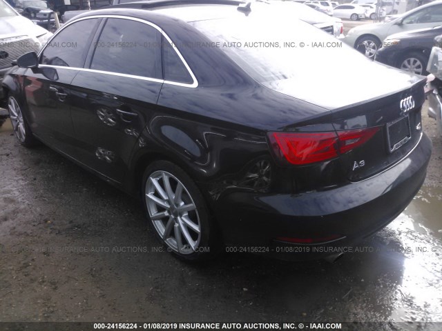 WAUEFGFFXF1059789 - 2015 AUDI A3 BLACK photo 3