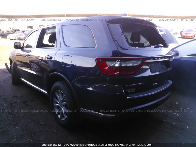 1C4RDHAGXHC690338 - 2017 DODGE DURANGO SXT Dark Blue photo 3