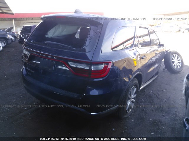 1C4RDHAGXHC690338 - 2017 DODGE DURANGO SXT Dark Blue photo 4