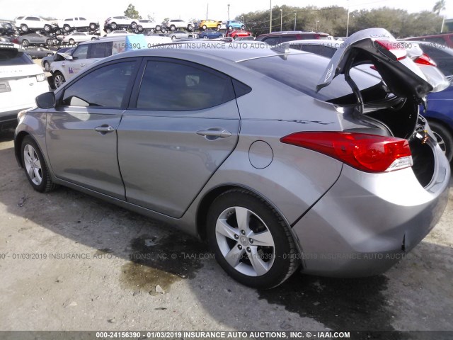 KMHDH4AE1CU373665 - 2012 HYUNDAI ELANTRA GLS/LIMITED SILVER photo 3