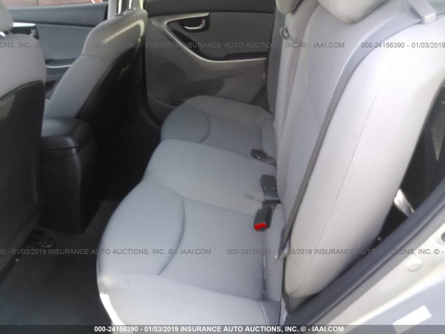 KMHDH4AE1CU373665 - 2012 HYUNDAI ELANTRA GLS/LIMITED SILVER photo 8