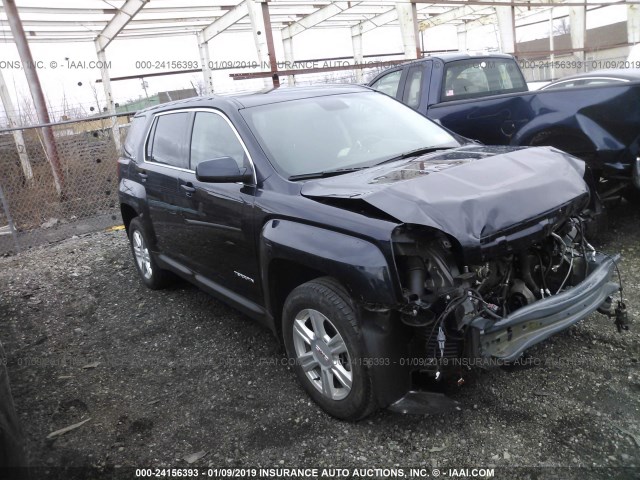 2GKALMEK7F6191000 - 2015 GMC TERRAIN SLE BLUE photo 1