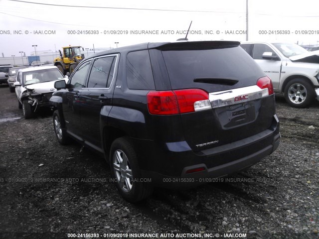 2GKALMEK7F6191000 - 2015 GMC TERRAIN SLE BLUE photo 3