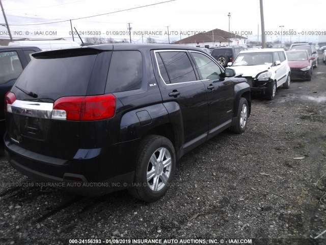 2GKALMEK7F6191000 - 2015 GMC TERRAIN SLE BLUE photo 4