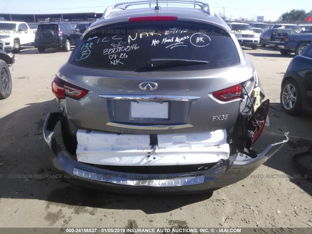 JN8AS1MW7BM734170 - 2011 INFINITI FX35 GRAY photo 6