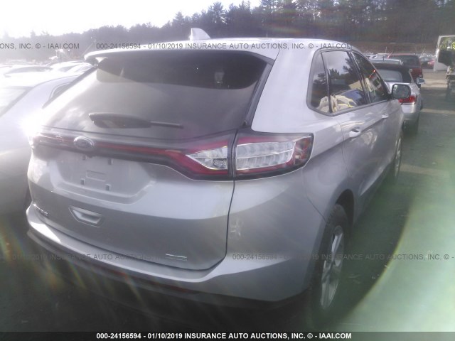 2FMPK3G99JBC45020 - 2018 FORD EDGE SE SILVER photo 4