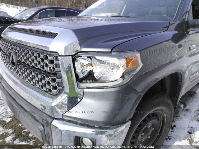 5TFUY5F13JX697969 - 2018 TOYOTA TUNDRA DOUBLE CAB SR/SR5 GRAY photo 6