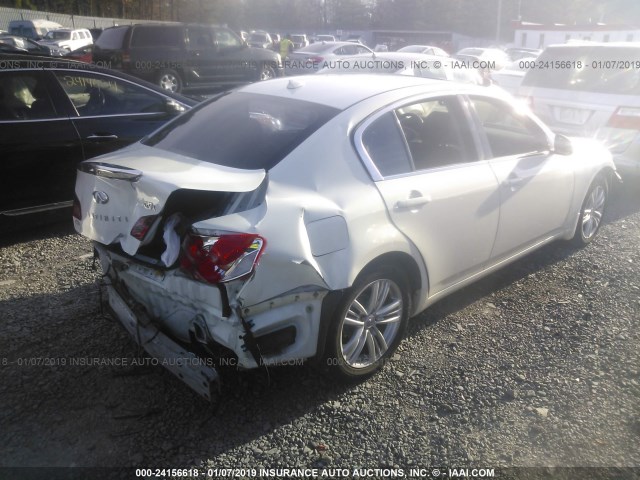 JN1CV6AR8BM352823 - 2011 INFINITI G37 WHITE photo 4