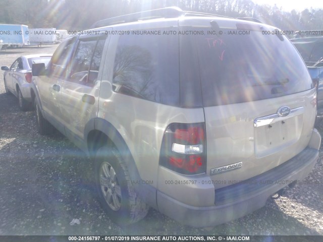 1FMEU73E86UA58378 - 2006 FORD EXPLORER XLT GOLD photo 3