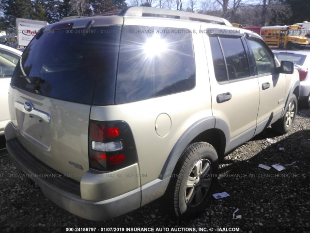 1FMEU73E86UA58378 - 2006 FORD EXPLORER XLT GOLD photo 4