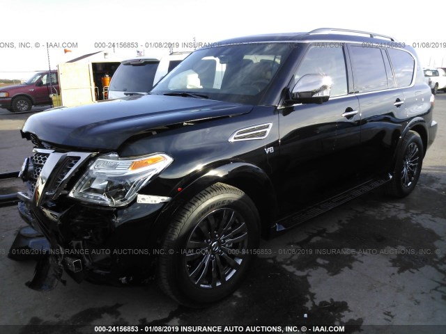 JN8AY2NF5K9350572 - 2019 NISSAN ARMADA SL BLACK photo 2