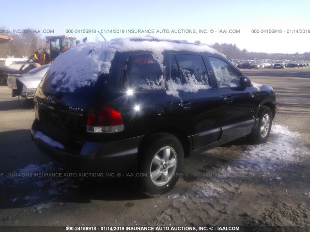 KM8SC73D46U058231 - 2006 HYUNDAI SANTA FE GLS/LIMITED BLACK photo 4