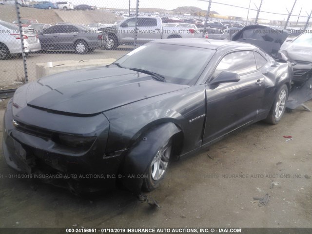 2G1FA1E32E9228913 - 2014 CHEVROLET CAMARO LS GRAY photo 2