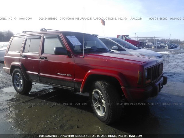 1J4FF58S2YL205299 - 2000 JEEP CHEROKEE CLASSIC RED photo 1