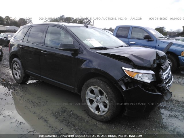 2FMDK3JC5EBB34896 - 2014 FORD EDGE SEL BLACK photo 1