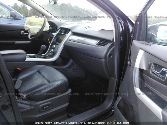 2FMDK3JC5EBB34896 - 2014 FORD EDGE SEL BLACK photo 5