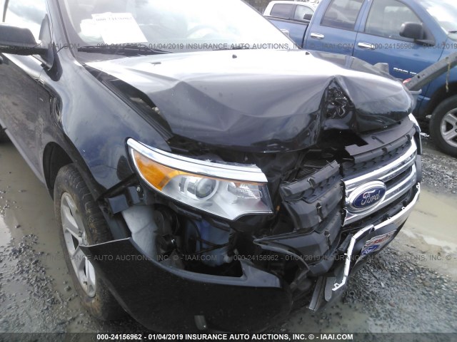 2FMDK3JC5EBB34896 - 2014 FORD EDGE SEL BLACK photo 6