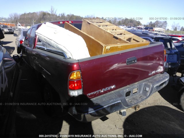 5TBBT44163S347918 - 2003 TOYOTA TUNDRA ACCESS CAB SR5 BURGUNDY photo 3