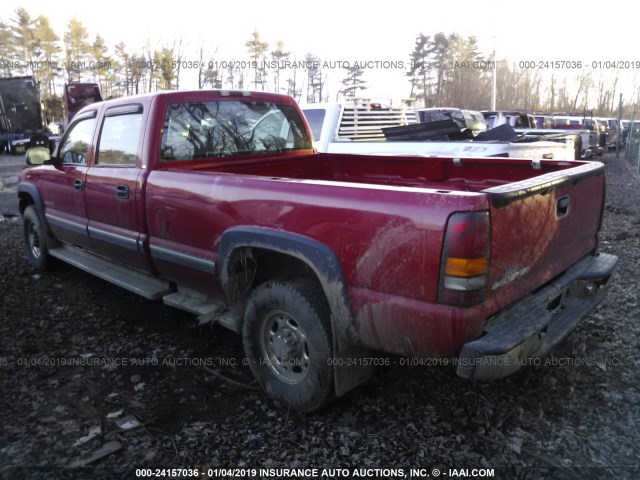 1GCHC23G52F113652 - 2002 CHEVROLET SILVERADO C2500 HEAVY DUTY RED photo 3