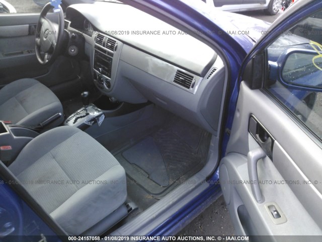 KL5JD56Z57K604062 - 2007 SUZUKI FORENZA CONVENIENCE/POPULAR BLUE photo 5