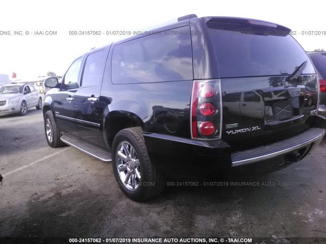 1GKS1MEFXBR228164 - 2011 GMC YUKON XL DENALI BLACK photo 3