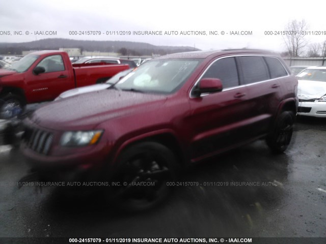 1C4RJFAG4FC712067 - 2015 JEEP GRAND CHEROKEE LAREDO MAROON photo 2