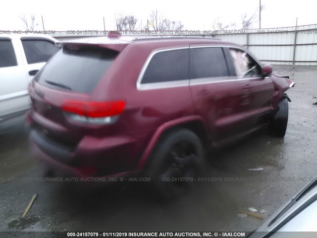 1C4RJFAG4FC712067 - 2015 JEEP GRAND CHEROKEE LAREDO MAROON photo 4
