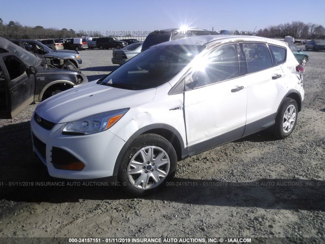 1FMCU0F72GUB51801 - 2016 FORD ESCAPE S WHITE photo 2